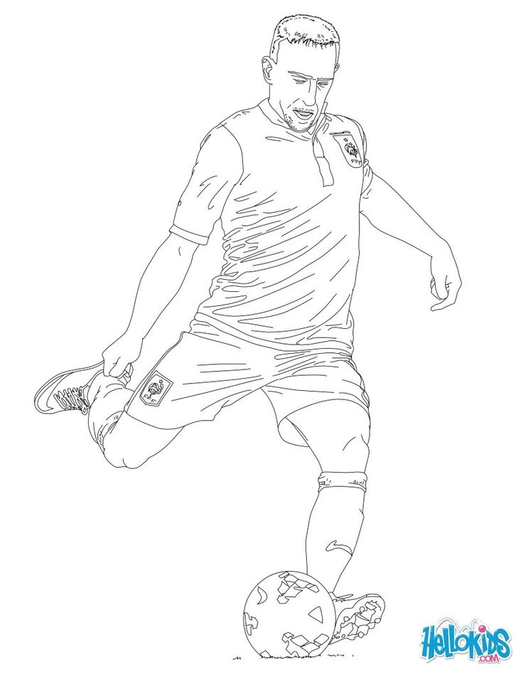 Soccer players coloring pages