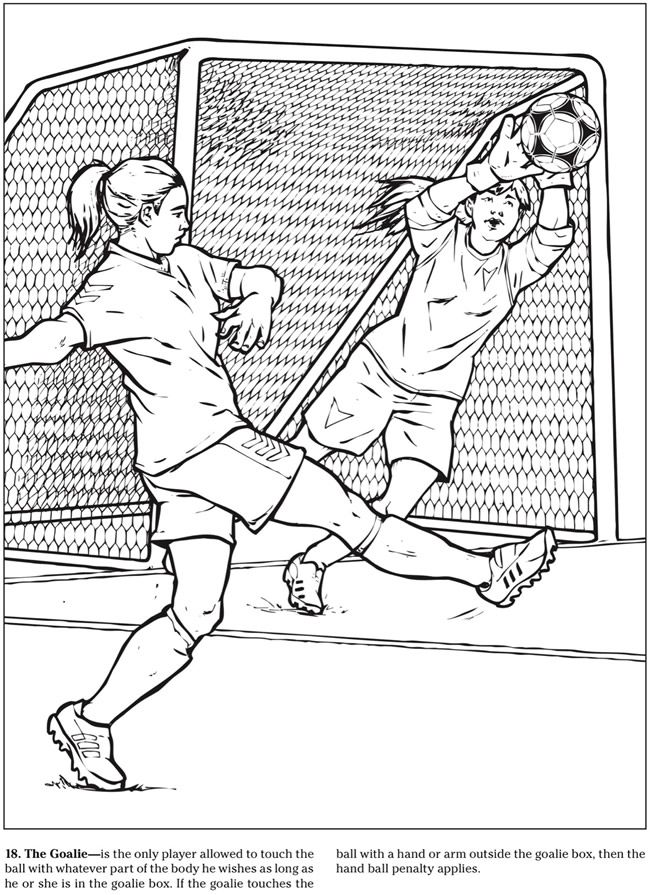 Get creative with soccer coloring book
