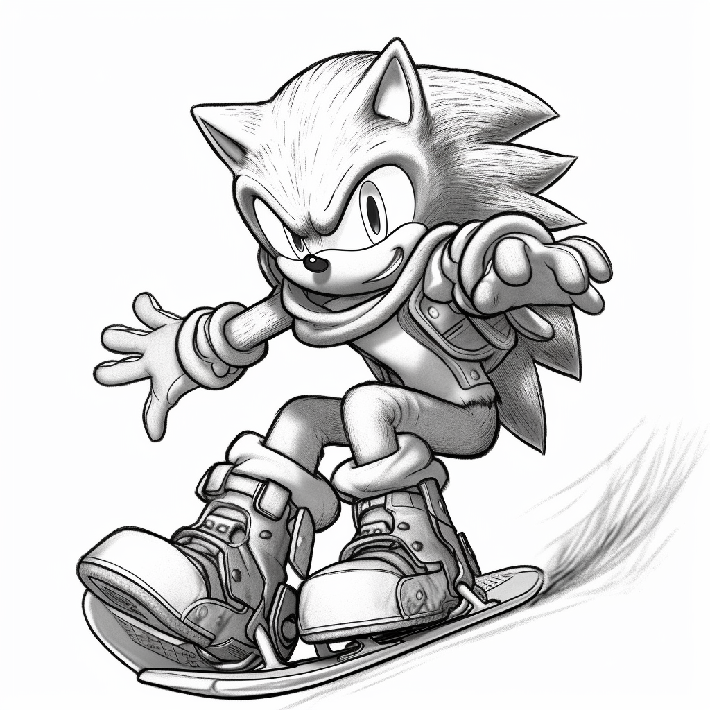 Speed into adventure sonic the hedgehog coloring pages