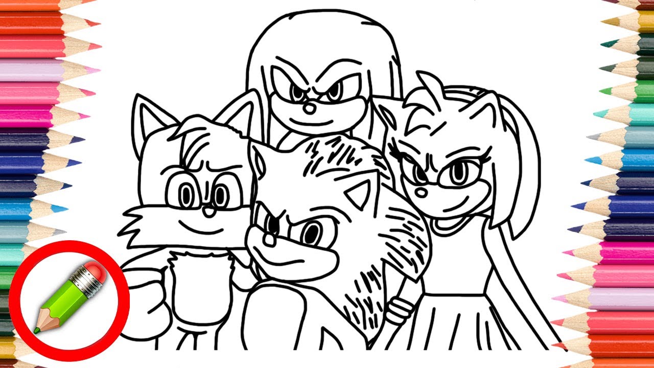 How to draw sonic team coloring pages