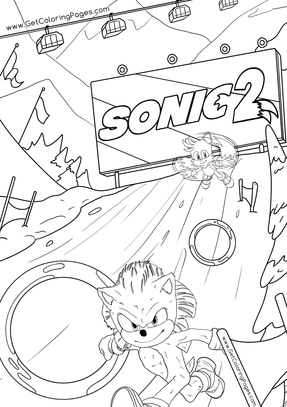 Sonic the hedgehog coloring pages
