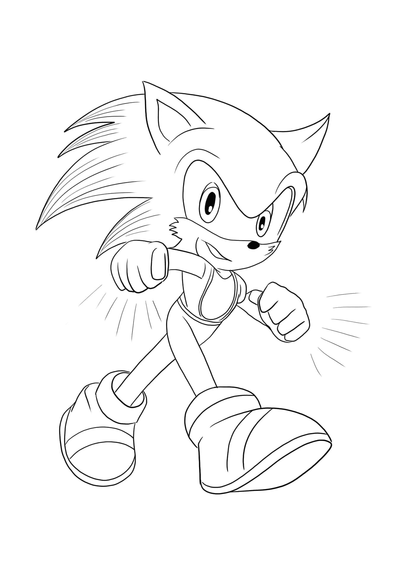 Download sonic coloring sonic the hedgehog walking picture