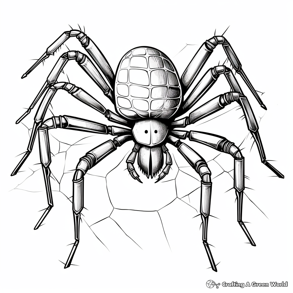 Black widow spider coloring pages