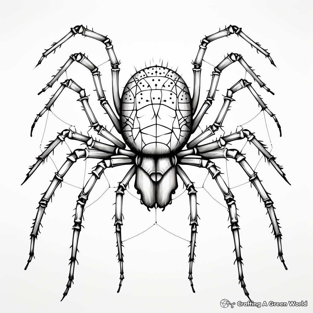 Black widow spider coloring pages