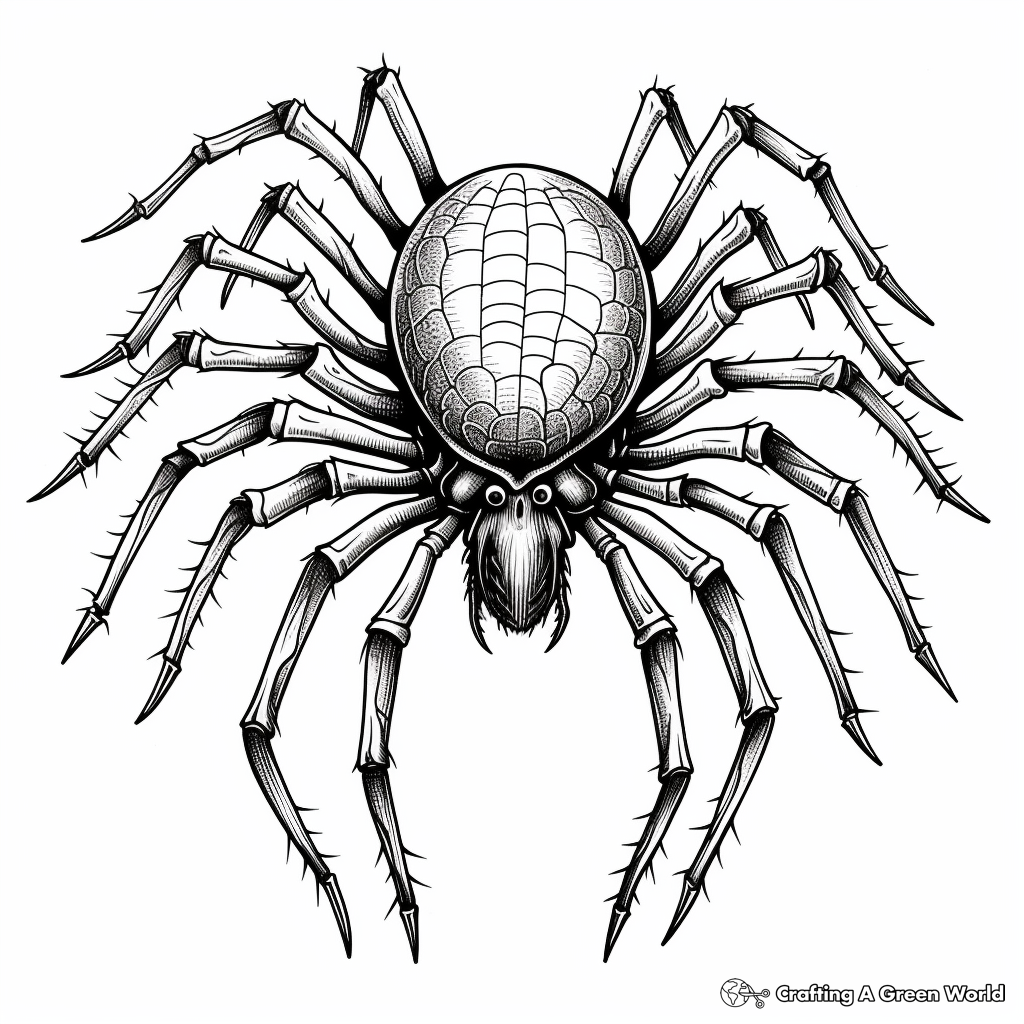 Black widow spider coloring pages
