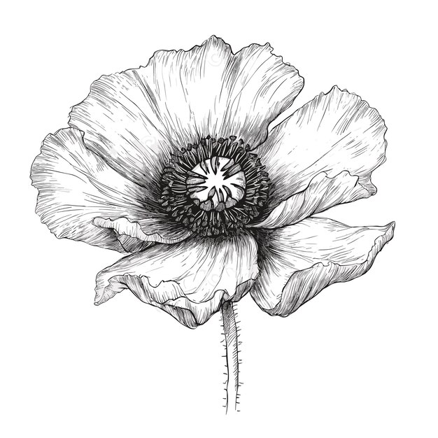 Premium vector cute flowers printable coloring page spring floral isolated on white background