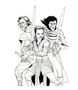 Star wars coloring pages playing learning