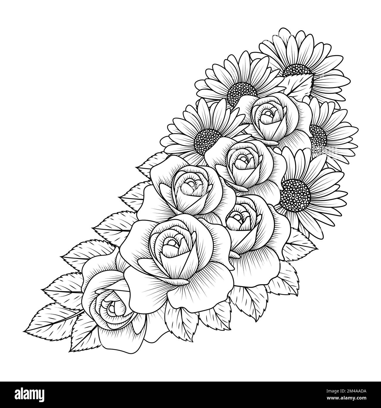 Sunflowers abstract black and white stock photos images