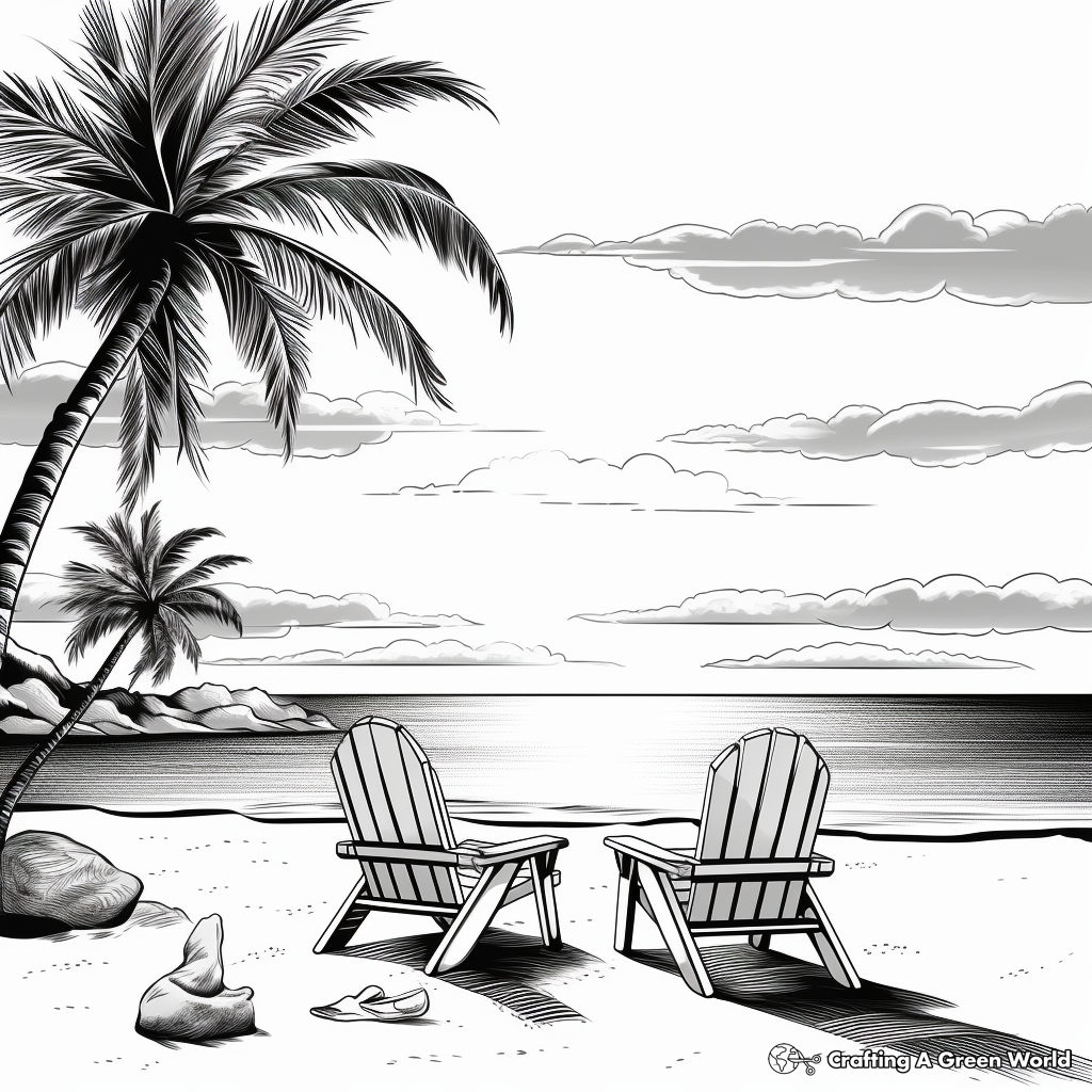 Beach coloring pages