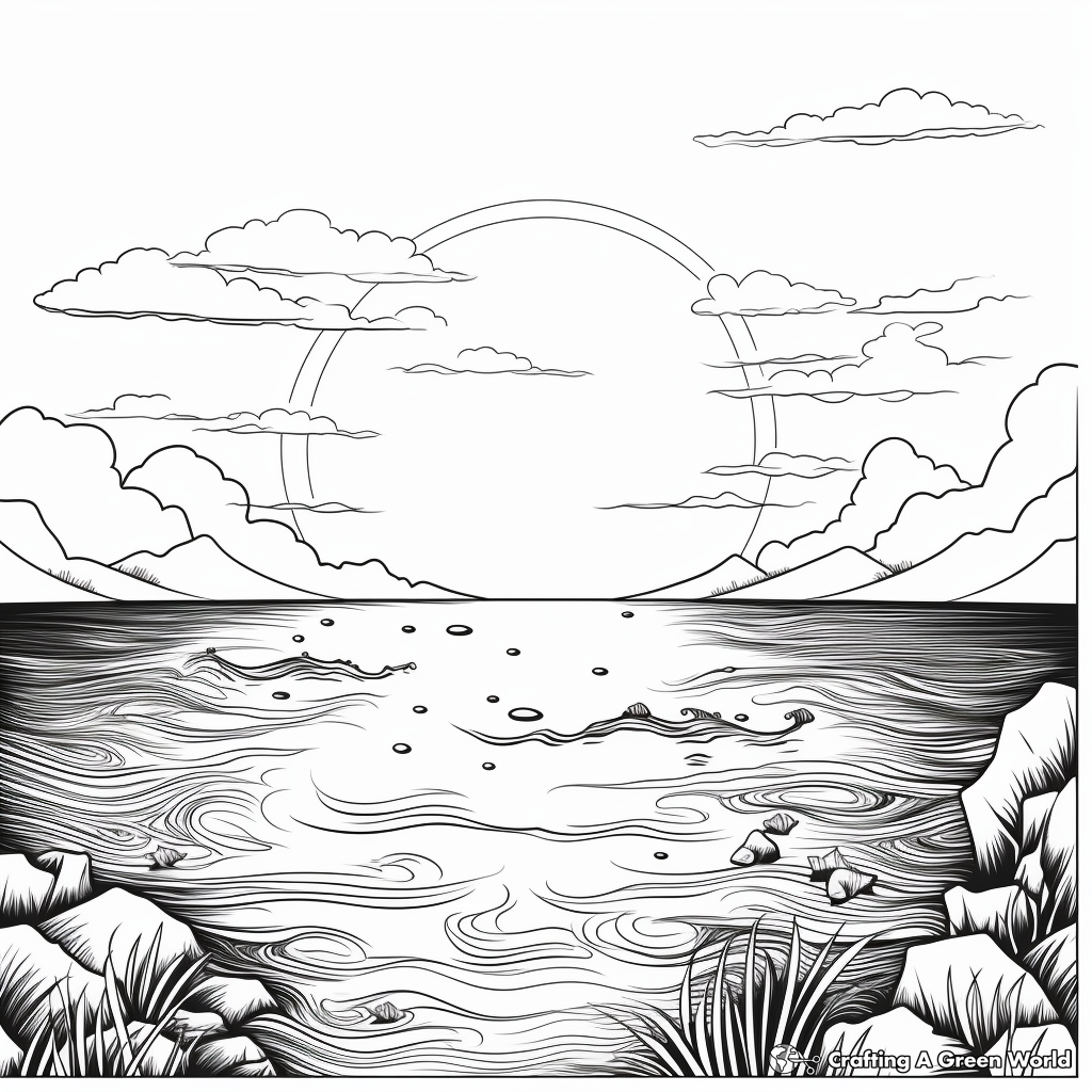 Realistic ocean coloring pages