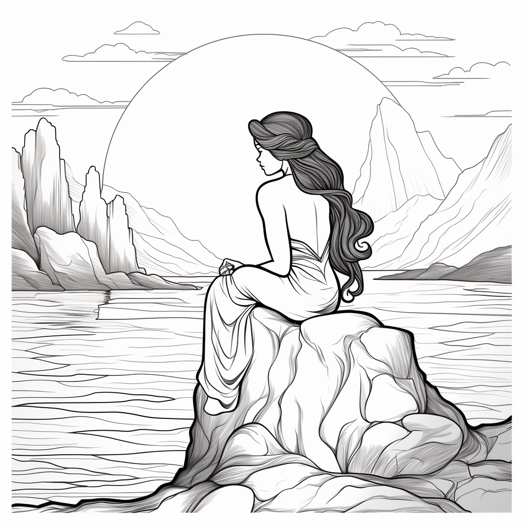 The little mermaid coloring pages for princess ariel fans