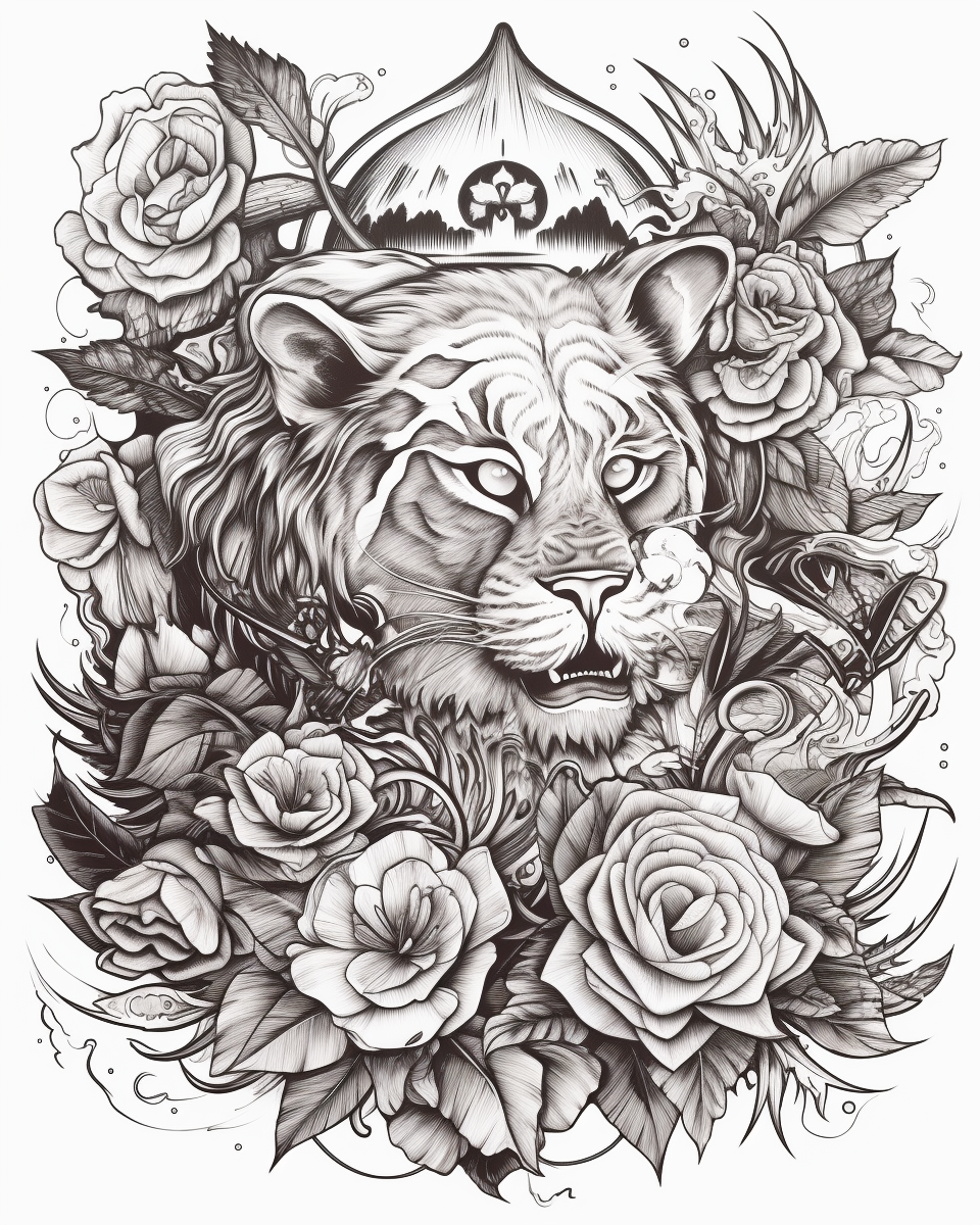 Tattoo coloring pages for adults