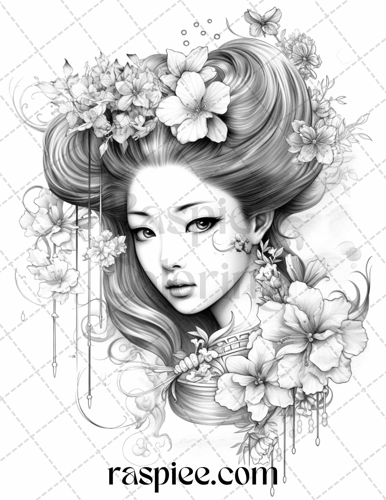 Beautiful tattoos grayscale coloring pages printable for adults pd â coloring