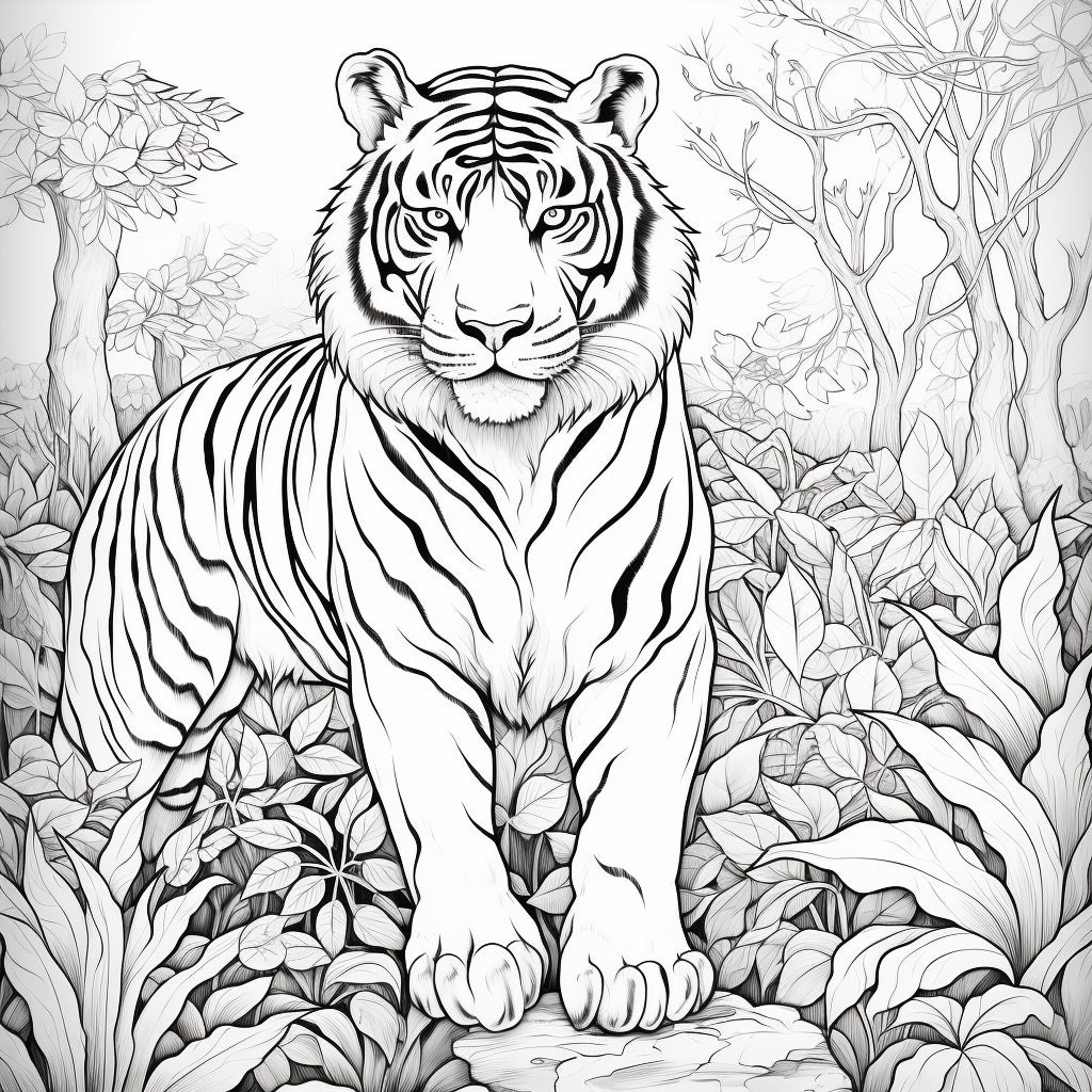 Tiger coloring page