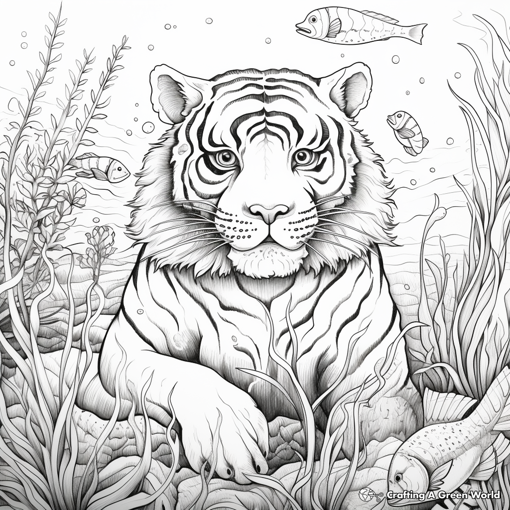 Tiger for adults coloring pages