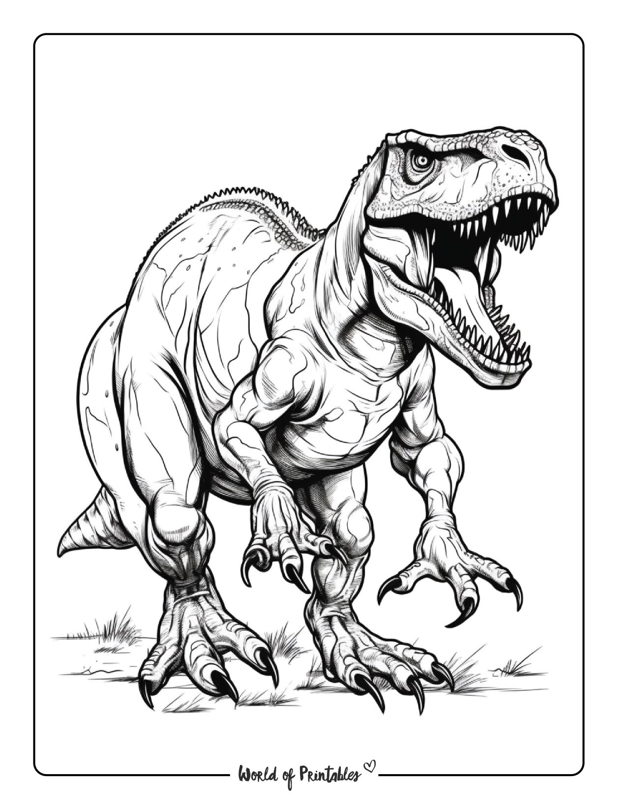 T rex coloring pages