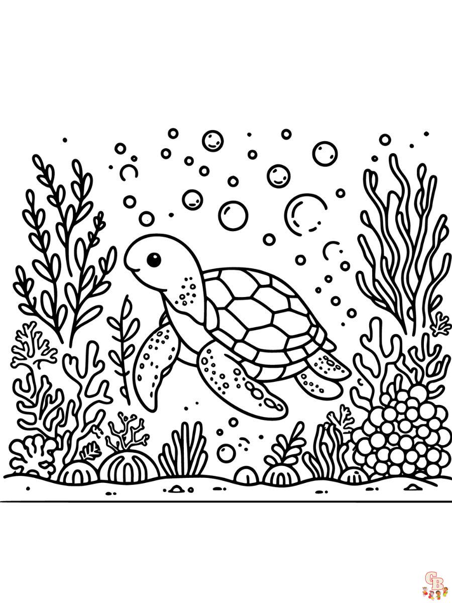 Turtle coloring pages