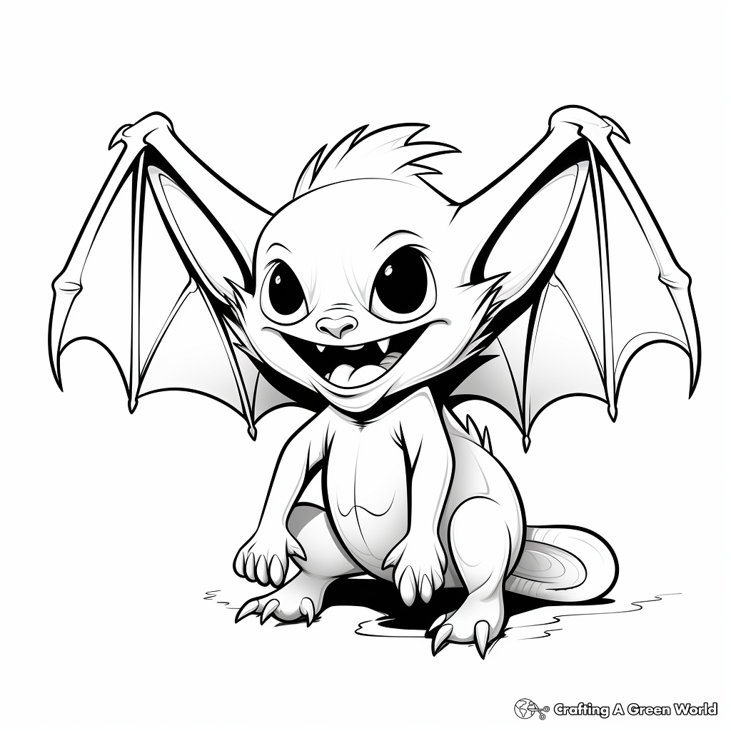Vampire bat coloring pages