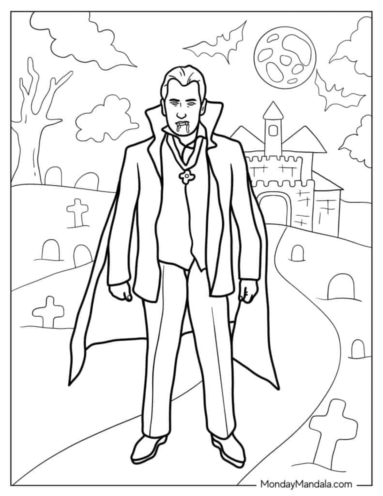 Monster coloring pages free pdf printables