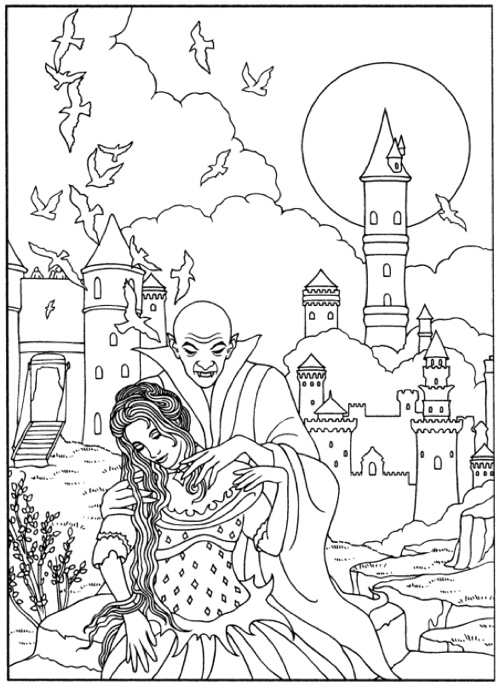 Best halloween coloring books for adults