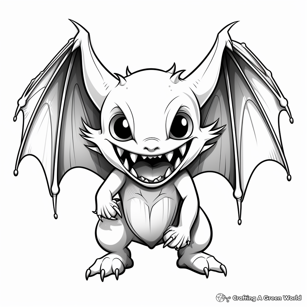 Vampire bat coloring pages
