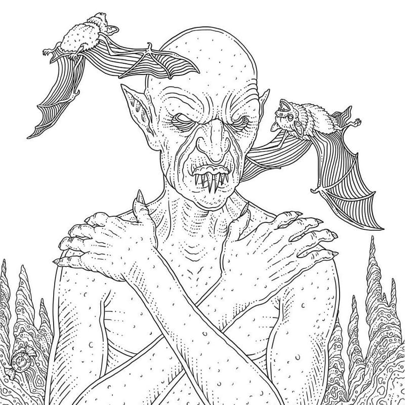 Horror vampire fãrbung seite