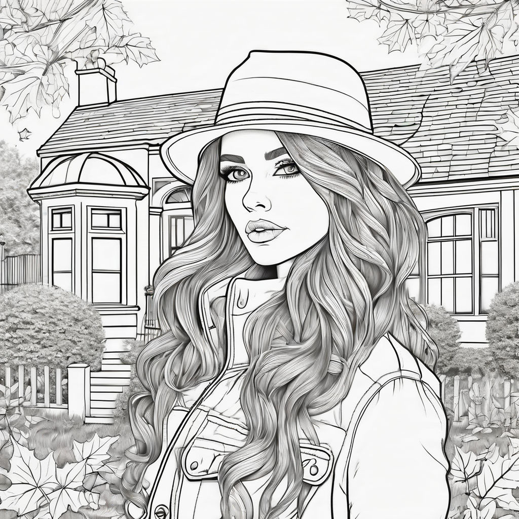 Beautiful vampire of the dark coloring page with bold lines