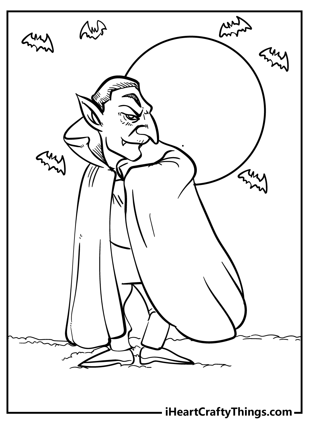 Vampire coloring pages free printables