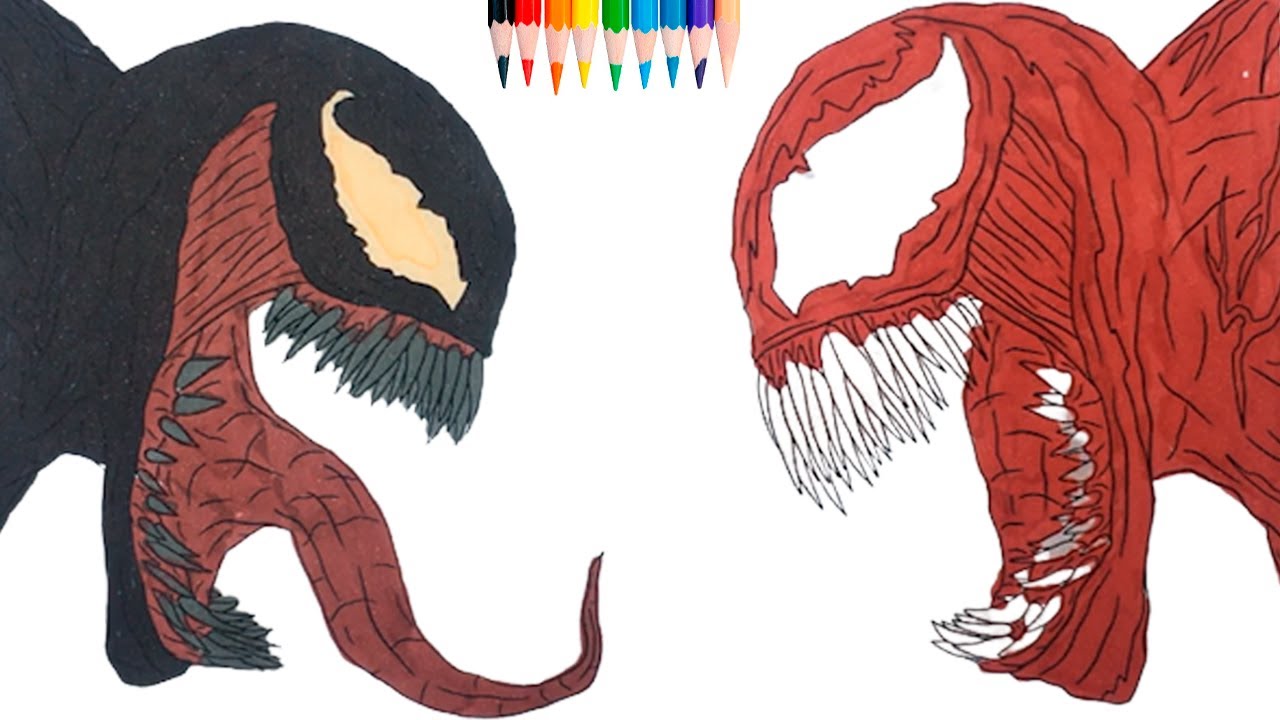 Veno vs carnage coloring page