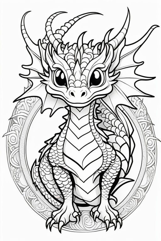 Dragon coloring page