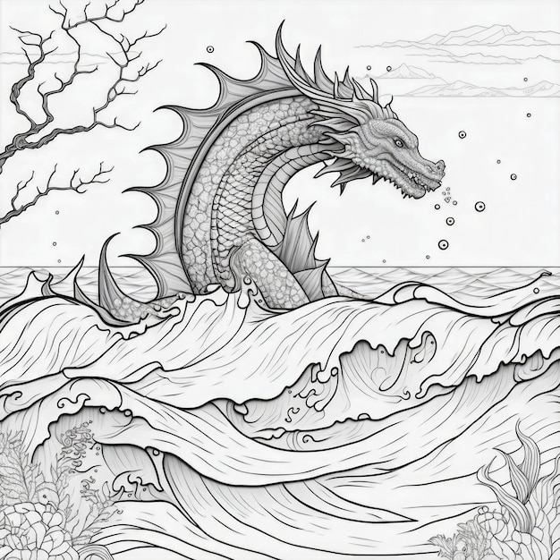 Page drawing dragon cool images