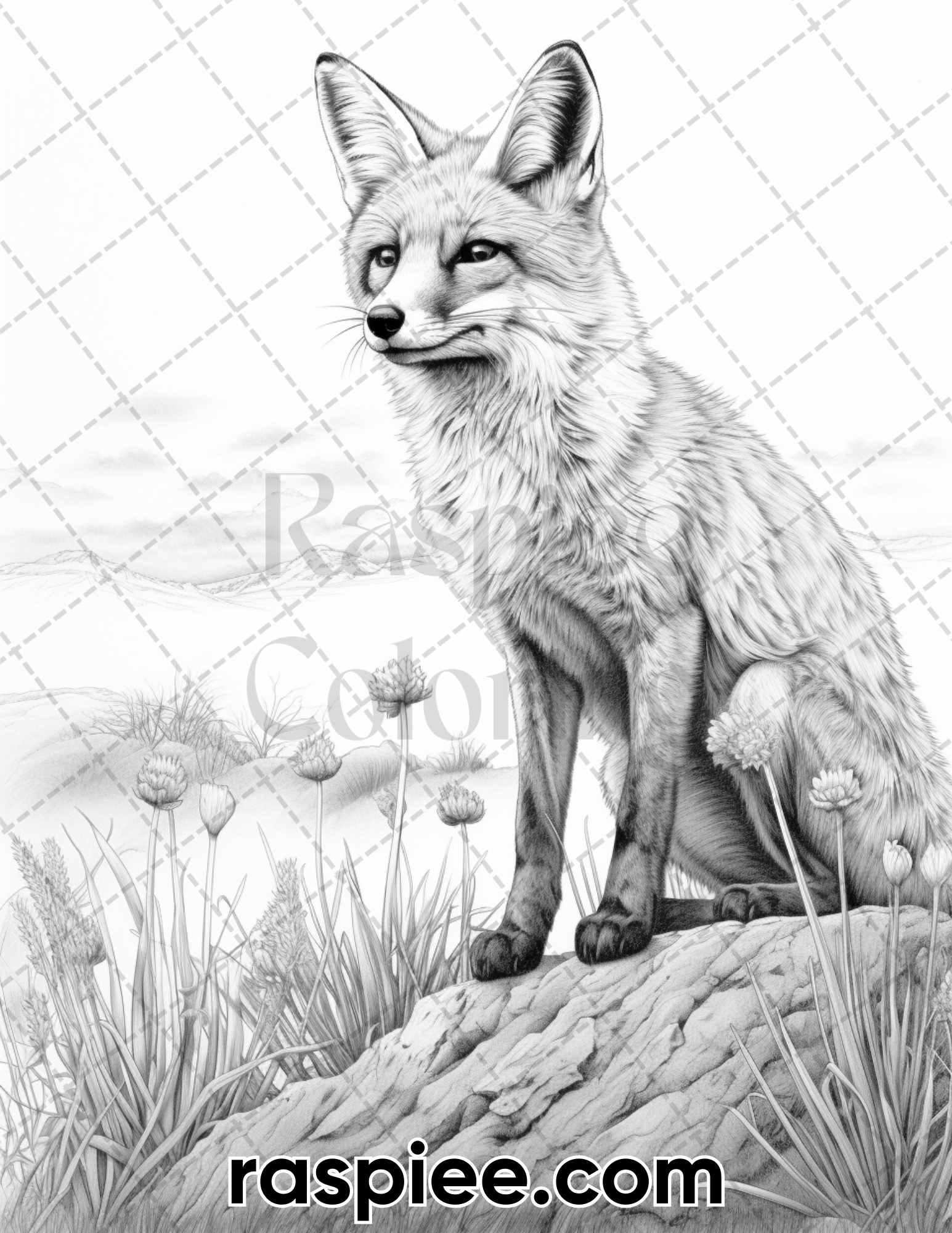 Wild animals grayscale coloring pages for adults printable pdf ins â coloring
