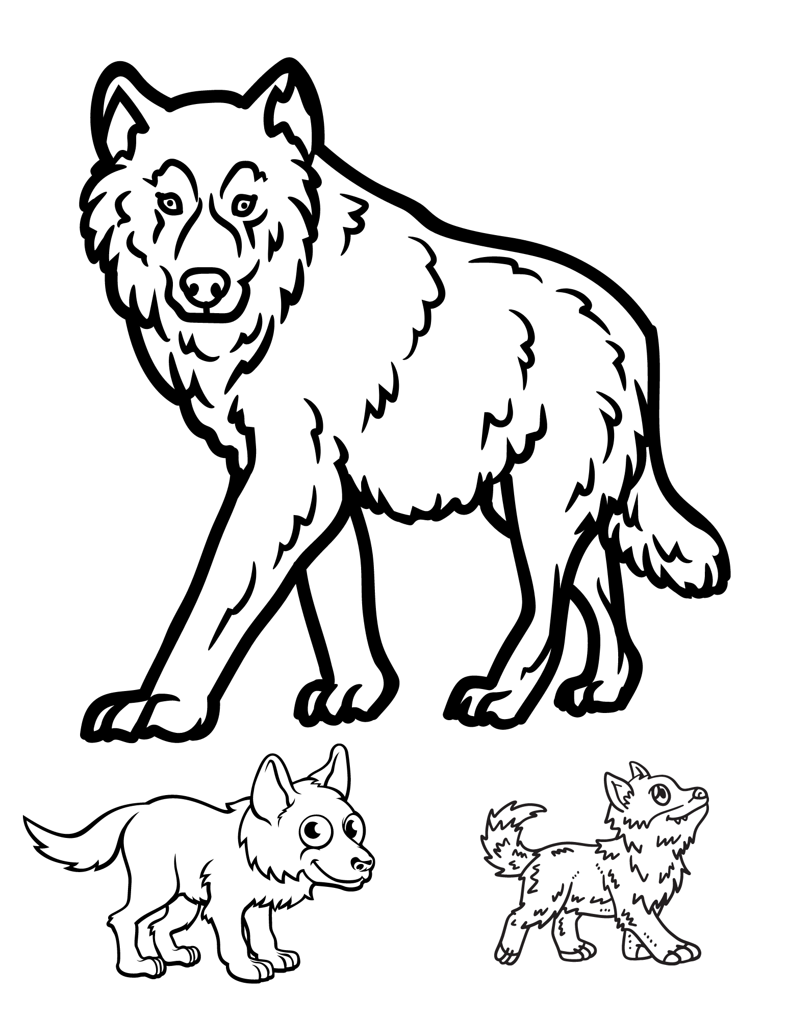 Wild and wonderful wolf coloring pages for kids and adults