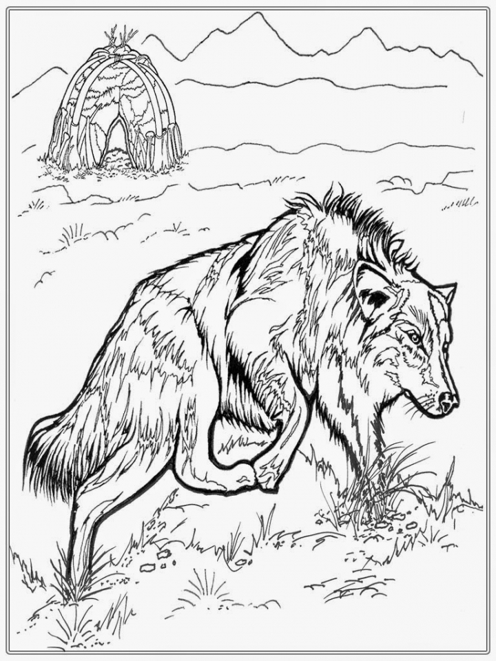 Get this wolf coloring pages free printable