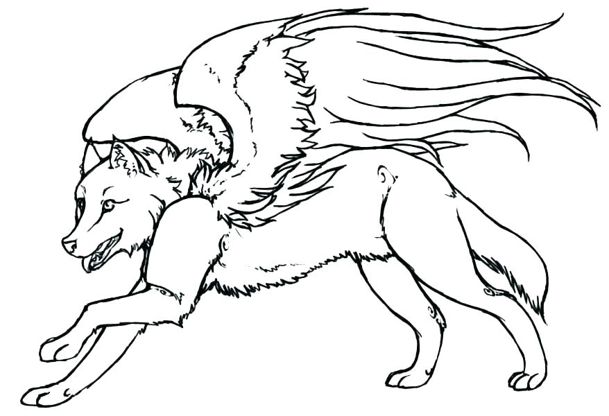 Wolf coloring pages for adults