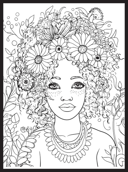 Beautiful women coloring pages royalty