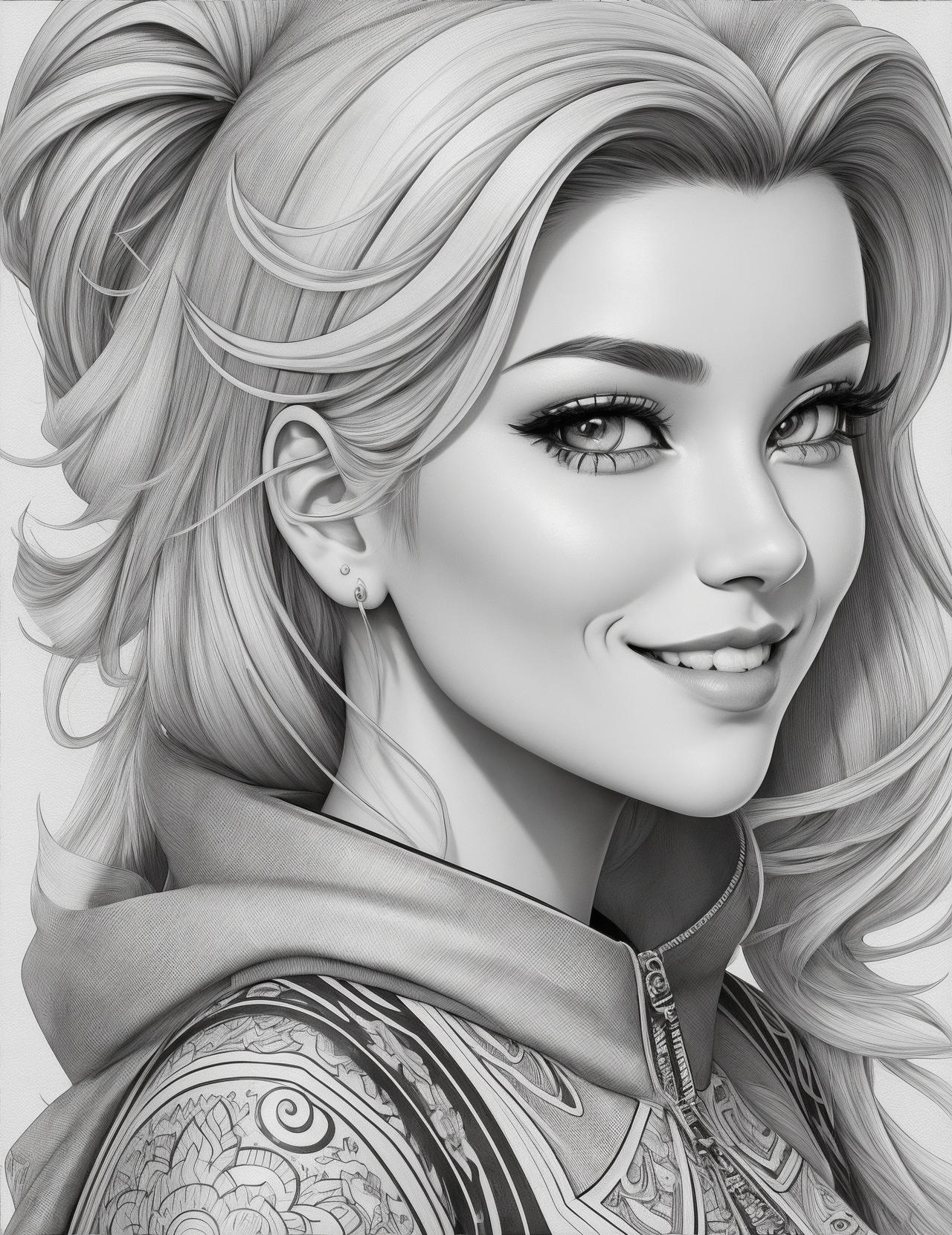 Default ink drawing coloring page for adults beaut by thekobs on