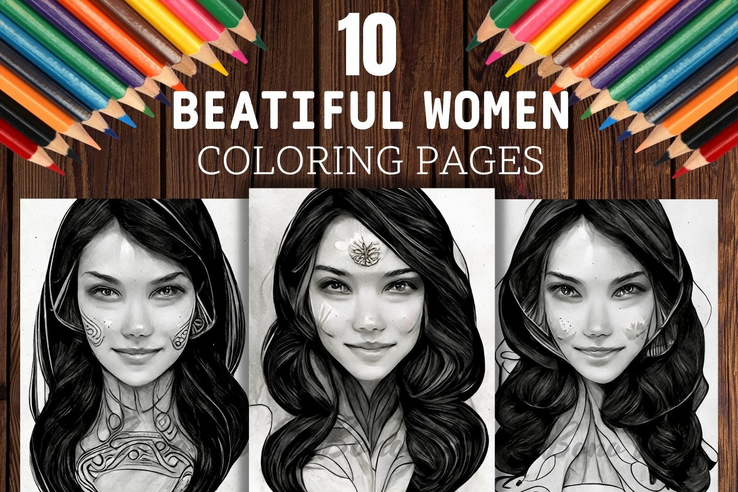 Beatiful women coloring pages
