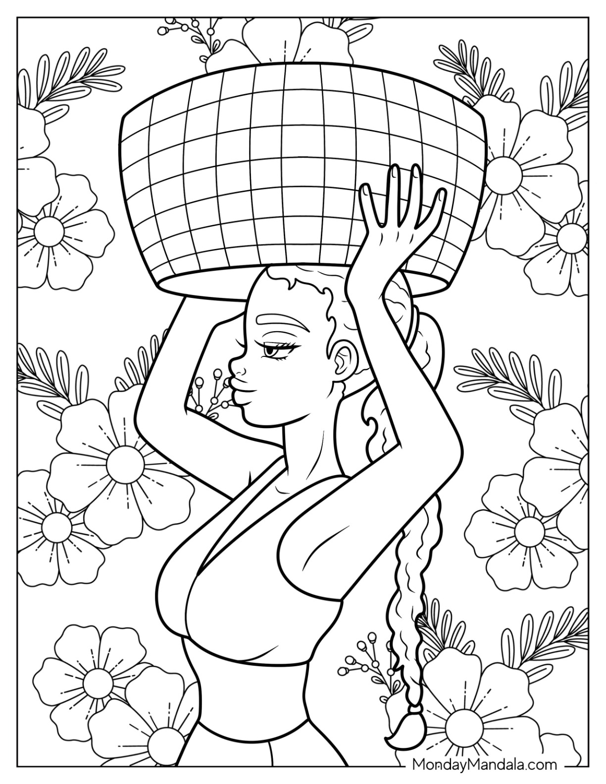 Black girl coloring pages free pdf printables