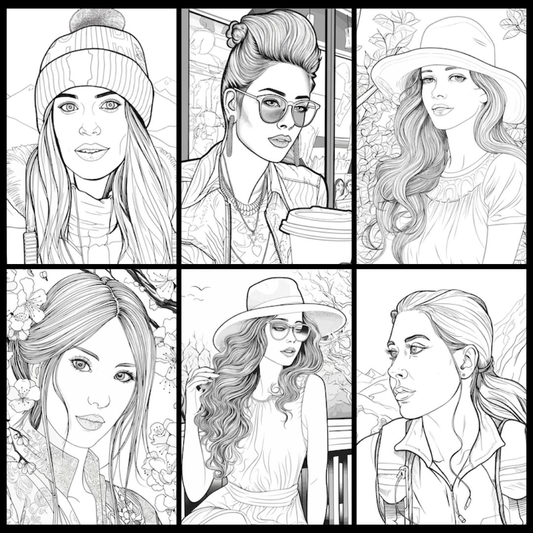 More realistic girl coloring pages pdf download