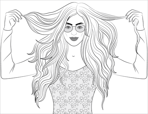 Woman portrait coloring page free printable coloring pages