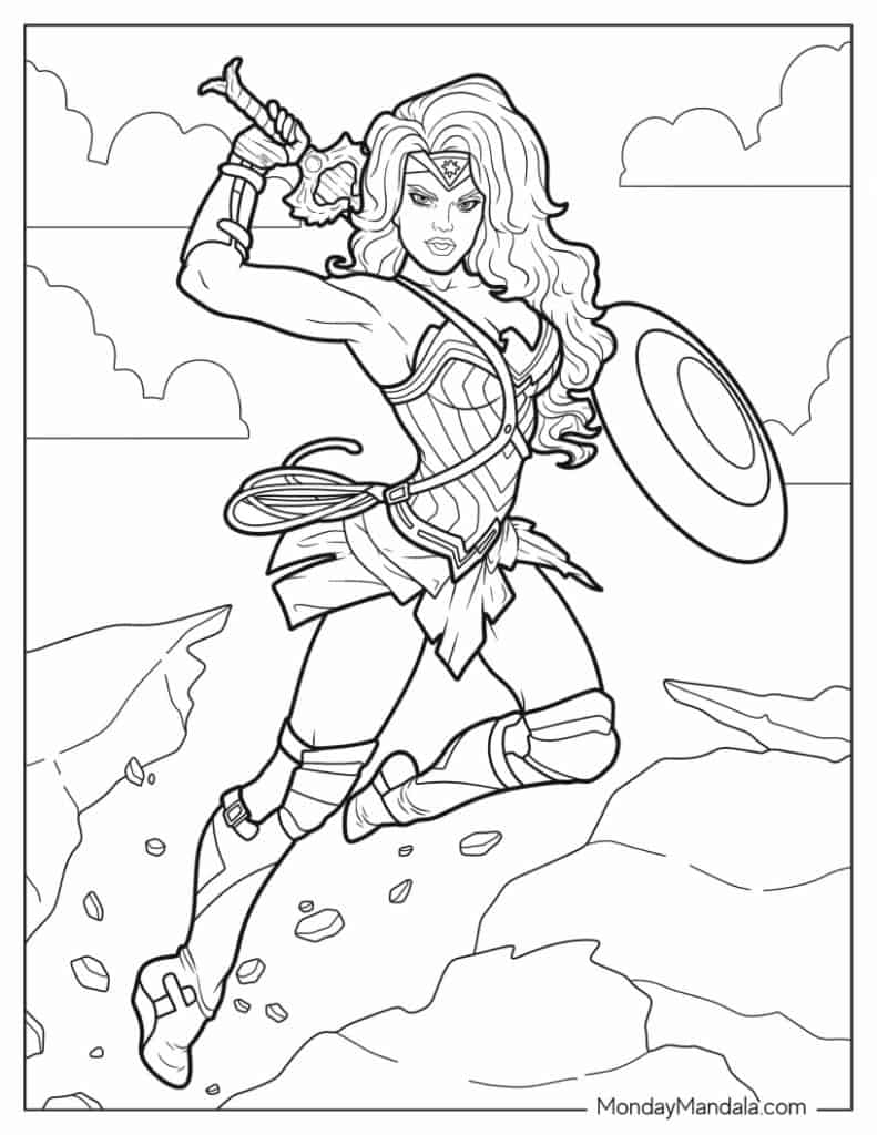 Superhero coloring pages free pdf printables