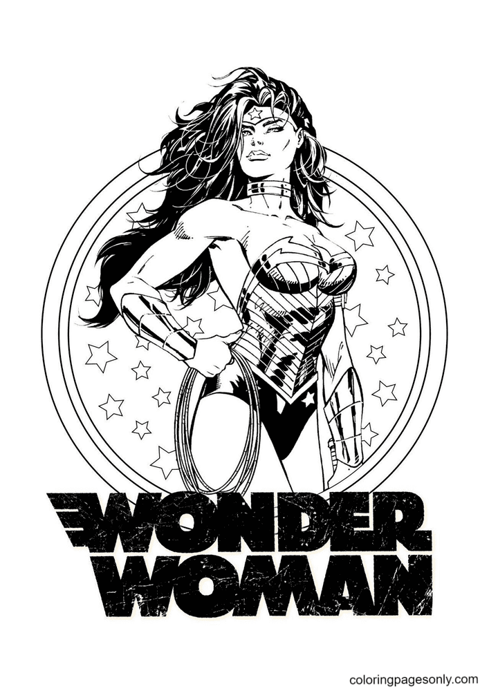 Wonder woman printable coloring page