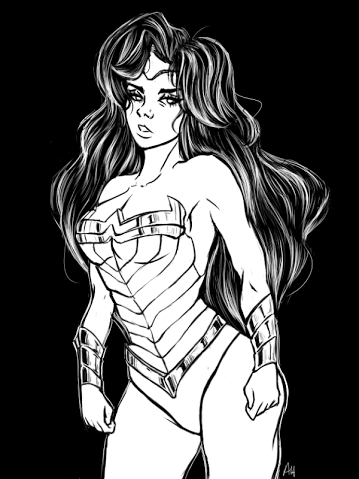 The temple of cartoon mojo wonder woman sketch challenge
