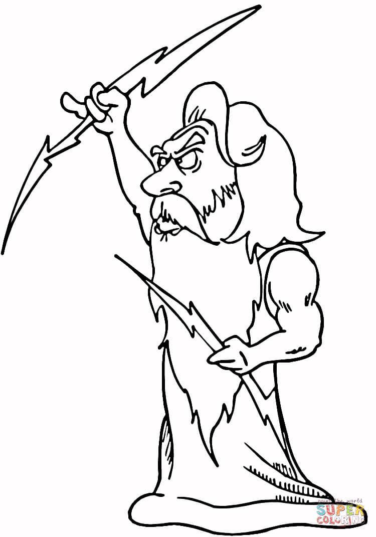 Zeus coloring page free printable coloring pages