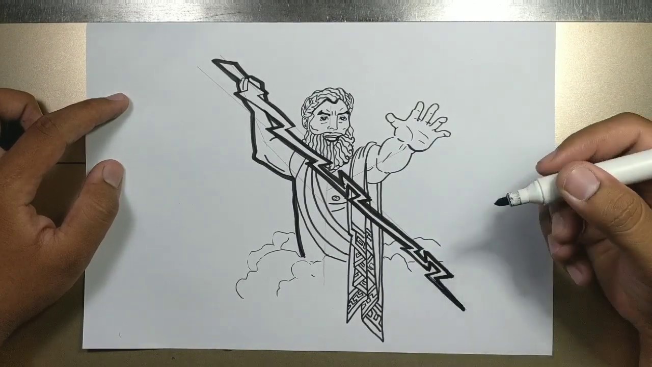 How to draw zeus step by step