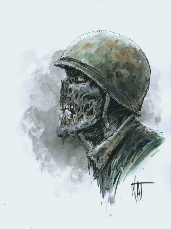 Zombie color piece in nat joness ic art gallery room