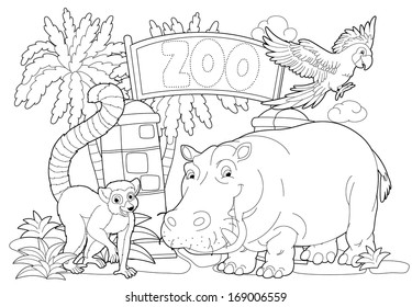 Zoo coloring pages images stock photos d objects vectors