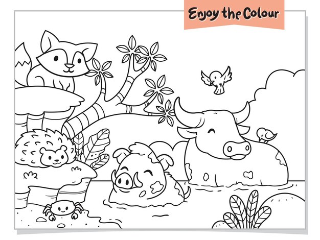 Page zoo animals coloring pages images
