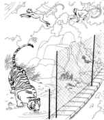 Zoo animals coloring pages free printable pictures